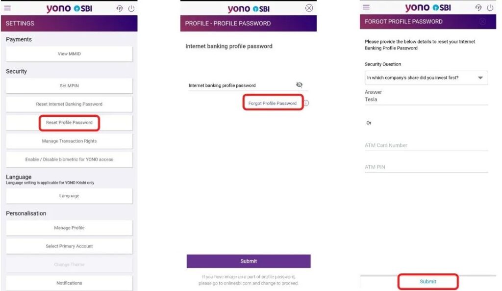Sbi Yono Password Change